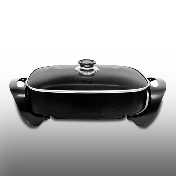Caynel 12 Inch Nonstick Electric Skillet with Glass Lid Wayfair